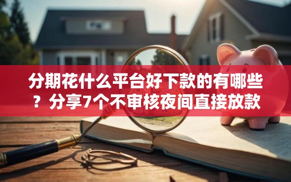 分期花什么平台好下款的有哪些？分享7个不审核夜间直接放款的网贷口子