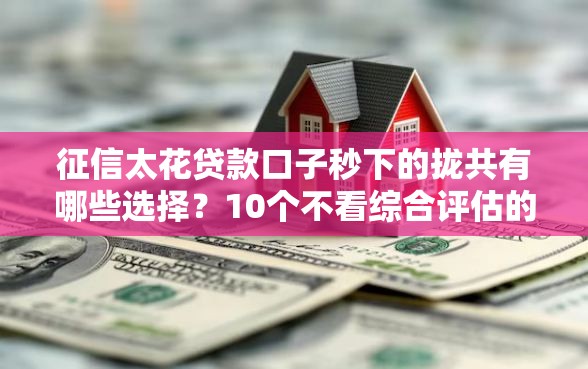 征信太花贷款口子秒下的拢共有哪些选择？10个不看综合评估的百分百下款的软件详解