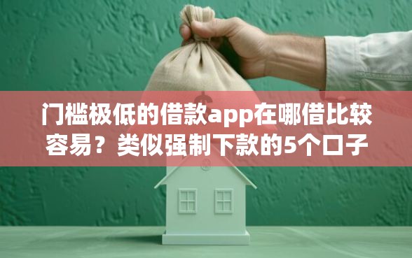 门槛极低的借款app在哪借比较容易？类似强制下款的5个口子参考
