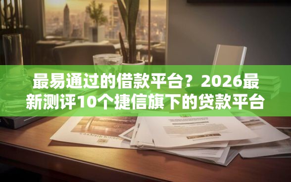 最易通过的借款平台？2026最新测评10个捷信旗下的贷款平台
