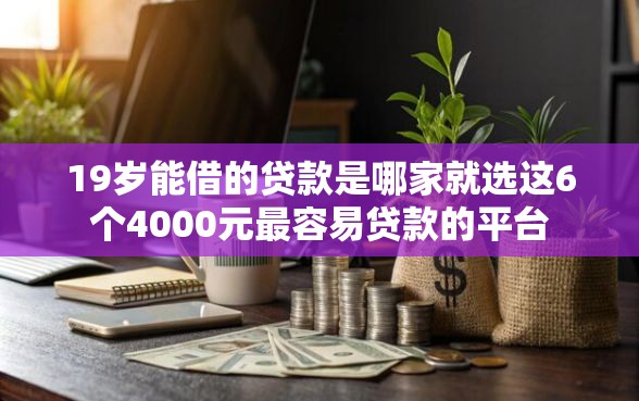 19岁能借的贷款是哪家就选这6个4000元最容易贷款的平台