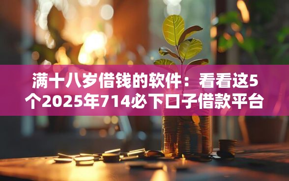 满十八岁借钱的软件：看看这5个2025年714必下口子借款平台
