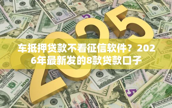 车抵押贷款不看征信软件？2026年最新发的8款贷款口子