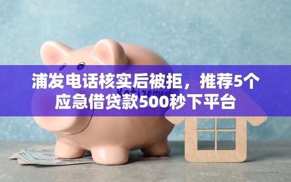 浦发电话核实后被拒，推荐5个应急借贷款500秒下平台