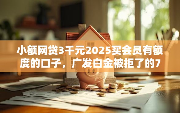 小额网贷3千元2025买会员有额度的口子，广发白金被拒了的7个平台介绍
