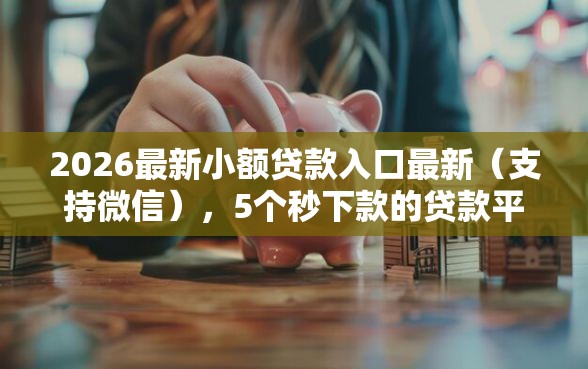 2026最新小额贷款入口最新（支持微信），5个秒下款的贷款平台无私分享
