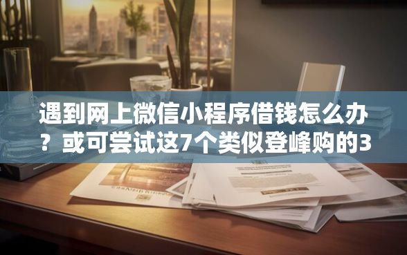 遇到网上微信小程序借钱怎么办？或可尝试这7个类似登峰购的30天口子