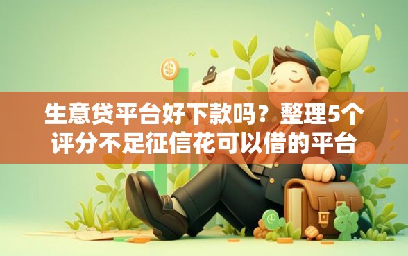 生意贷平台好下款吗？整理5个评分不足征信花可以借的平台