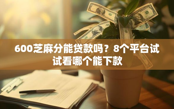 600芝麻分能贷款吗？8个平台试试看哪个能下款