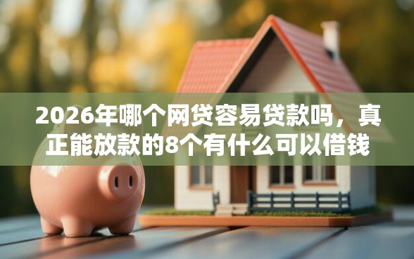 2026年哪个网贷容易贷款吗，真正能放款的8个有什么可以借钱的平台推荐