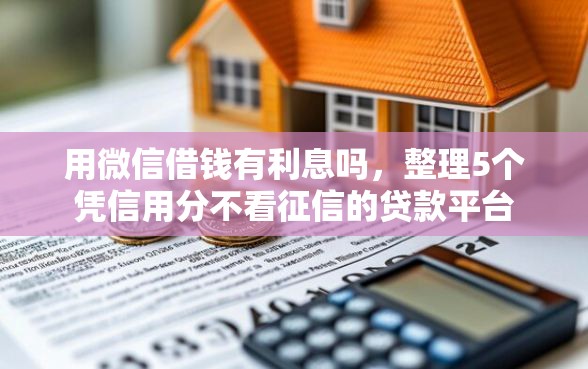 用微信借钱有利息吗，整理5个凭信用分不看征信的贷款平台