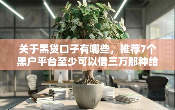 关于黑贷口子有哪些，推荐7个黑户平台至少可以借三万那种给你
