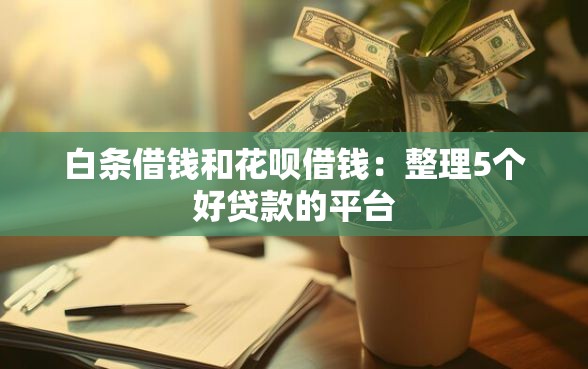 白条借钱和花呗借钱：整理5个好贷款的平台