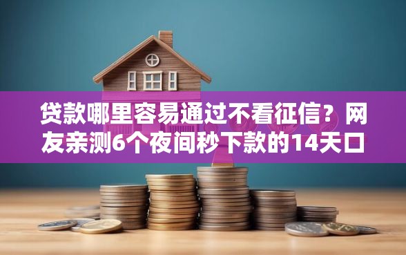 贷款哪里容易通过不看征信？网友亲测6个夜间秒下款的14天口子盘点