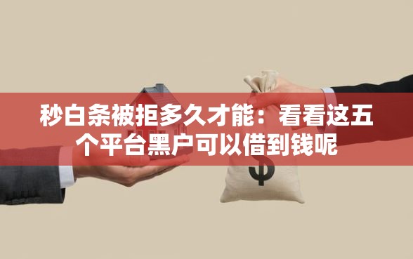 秒白条被拒多久才能：看看这五个平台黑户可以借到钱呢