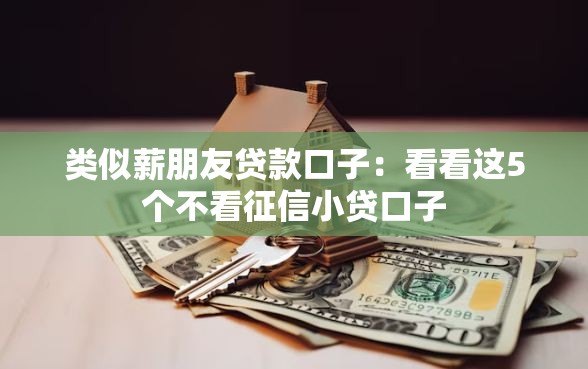 类似薪朋友贷款口子：看看这5个不看征信小贷口子