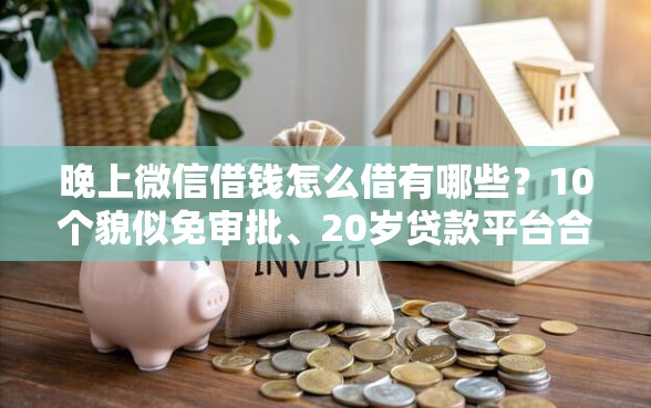 晚上微信借钱怎么借有哪些？10个貌似免审批、20岁贷款平台合集