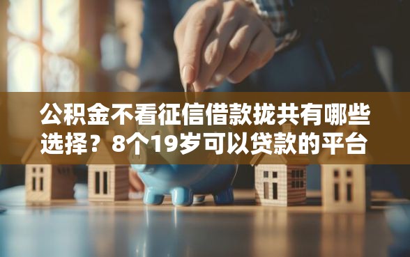 公积金不看征信借款拢共有哪些选择？8个19岁可以贷款的平台详解