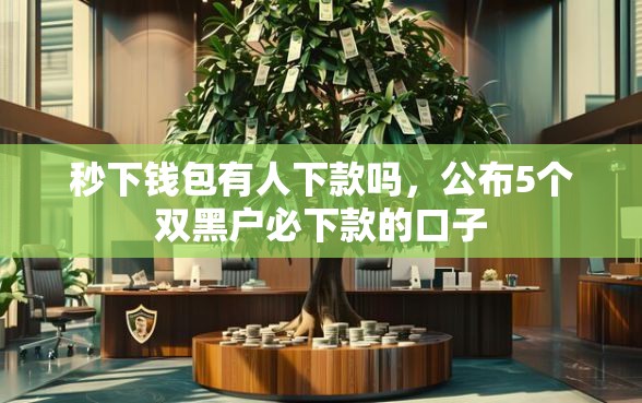 秒下钱包有人下款吗，公布5个双黑户必下款的口子