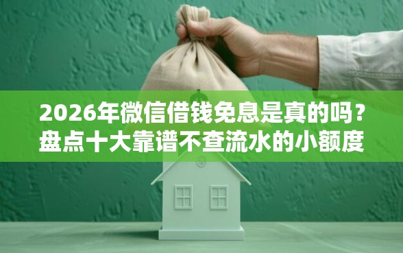 2026年微信借钱免息是真的吗？盘点十大靠谱不查流水的小额度贷款软件