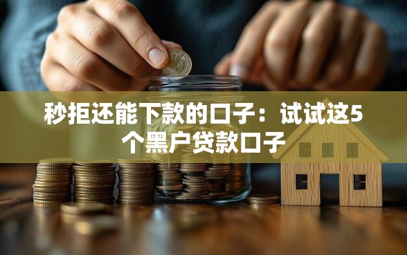 秒拒还能下款的口子：试试这5个黑户贷款口子