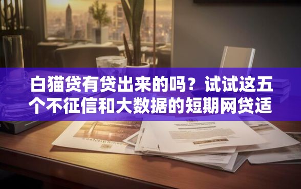 白猫贷有贷出来的吗？试试这五个不征信和大数据的短期网贷适合58岁的平台