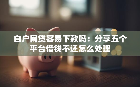 白户网贷容易下款吗：分享五个平台借钱不还怎么处理