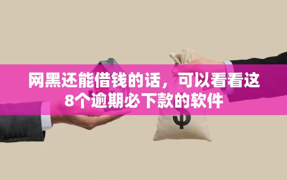 网黑还能借钱的话，可以看看这8个逾期必下款的软件