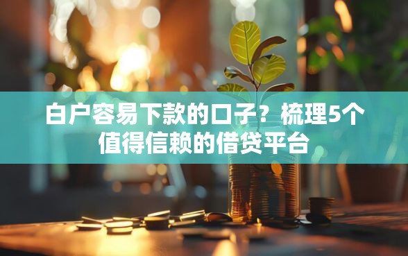 白户容易下款的口子？梳理5个值得信赖的借贷平台