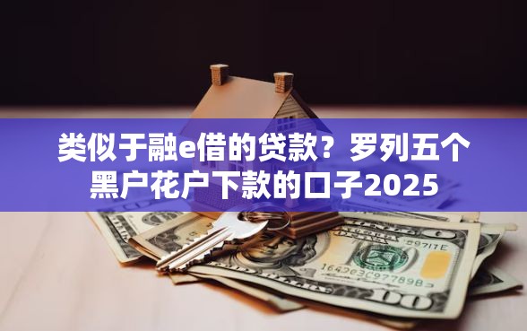 类似于融e借的贷款？罗列五个黑户花户下款的口子2025