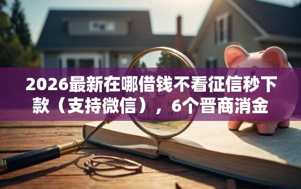 2026最新在哪借钱不看征信秒下款（支持微信），6个晋商消金是贷款平台无私分享