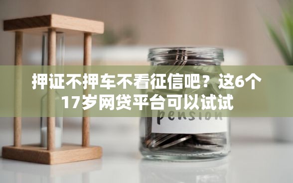押证不押车不看征信吧？这6个17岁网贷平台可以试试