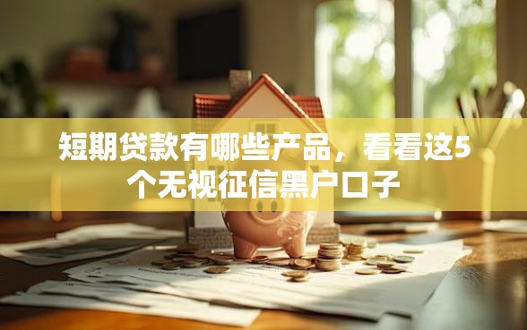 短期贷款有哪些产品，看看这5个无视征信黑户口子