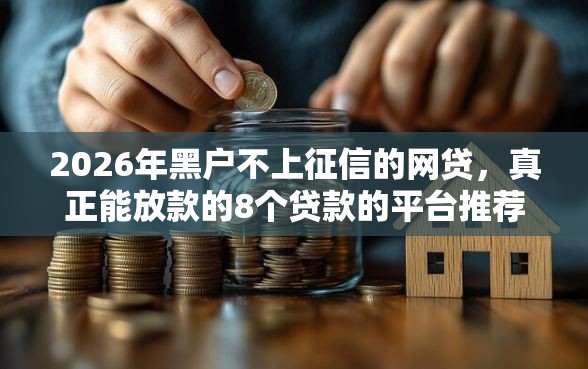 2026年黑户不上征信的网贷，真正能放款的8个贷款的平台推荐