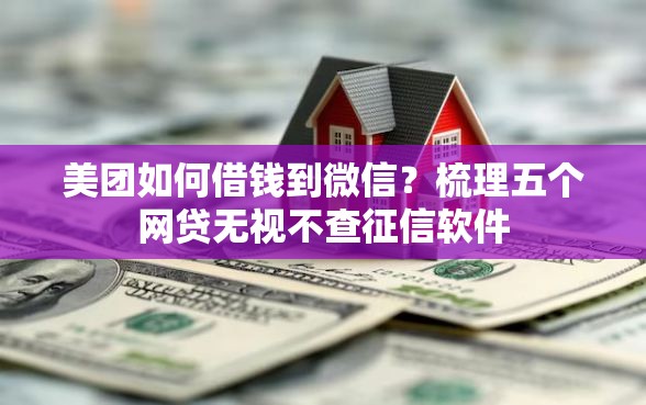 美团如何借钱到微信？梳理五个网贷无视不查征信软件