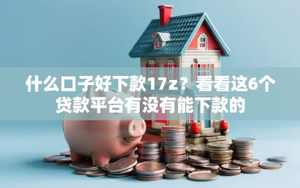 什么口子好下款17z？看看这6个贷款平台有没有能下款的