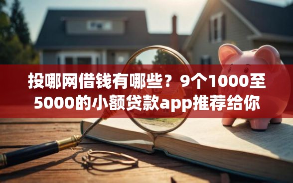 投哪网借钱有哪些？9个1000至5000的小额贷款app推荐给你