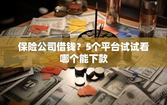 保险公司借钱？5个平台试试看哪个能下款