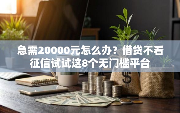急需20000元怎么办？借贷不看征信试试这8个无门槛平台