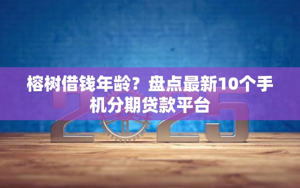 榕树借钱年龄？盘点最新10个手机分期贷款平台