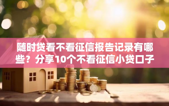 随时贷看不看征信报告记录有哪些？分享10个不看征信小贷口子
