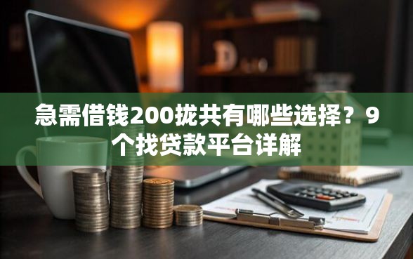 急需借钱200拢共有哪些选择？9个找贷款平台详解