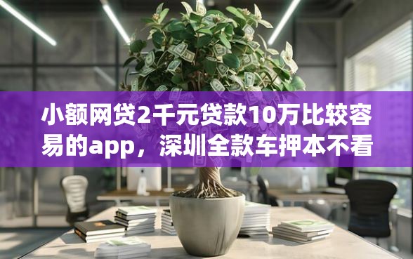 小额网贷2千元贷款10万比较容易的app，深圳全款车押本不看征信的7个平台介绍