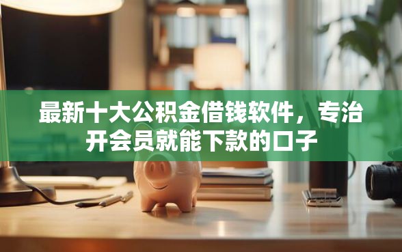 最新十大公积金借钱软件，专治开会员就能下款的口子