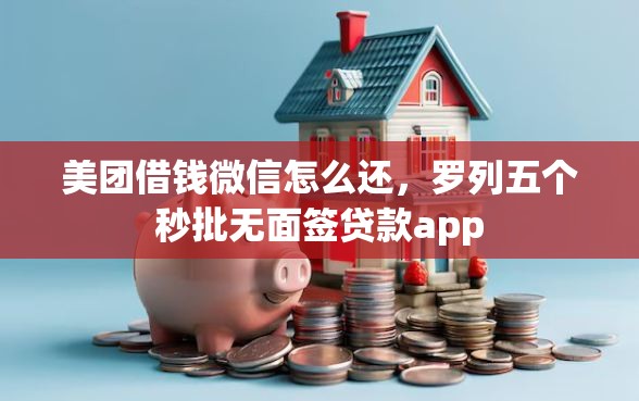 美团借钱微信怎么还，罗列五个秒批无面签贷款app