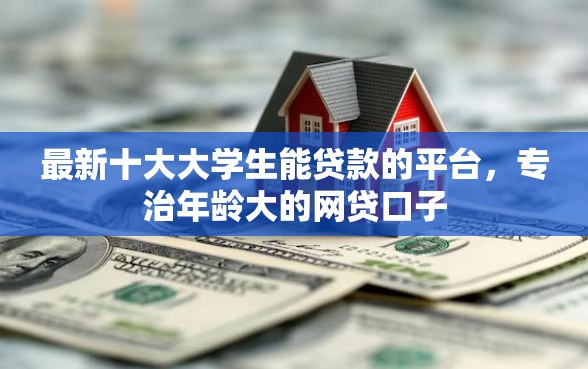 最新十大大学生能贷款的平台，专治年龄大的网贷口子