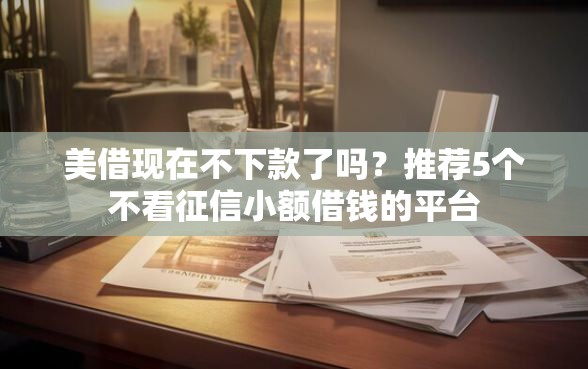 美借现在不下款了吗？推荐5个不看征信小额借钱的平台