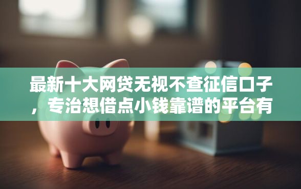 最新十大网贷无视不查征信口子，专治想借点小钱靠谱的平台有哪些