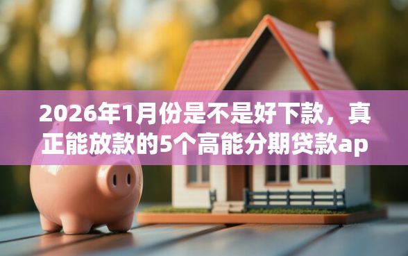 2026年1月份是不是好下款，真正能放款的5个高能分期贷款app新秀推荐