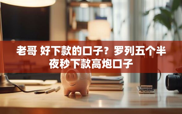老哥 好下款的口子？罗列五个半夜秒下款高炮口子